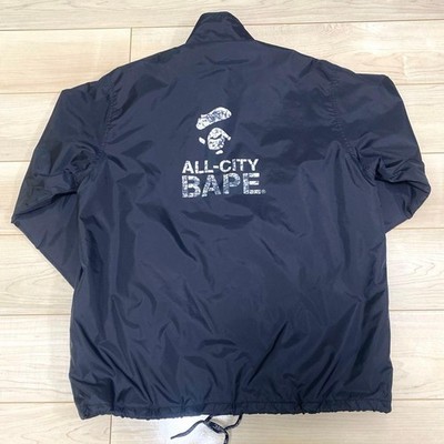 A BATHING APE Nylon Jacke Schwarz M Vintage Herren Oberbekleidung