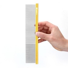 Pet Comb Colorful Stainless Steel Shedding 1mm Dog Grooming Comb Puppy Hair Remo