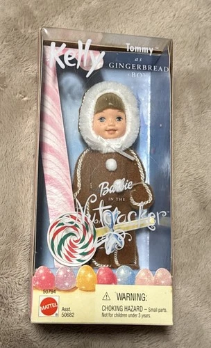 Barbie Kelly 2001 Vintage Mattel Tommy As Gingerbread Boy Figure 50682 New