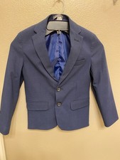 boys dress suit size 8 Van Heusen blazer blue  dress pants grey - 2 items