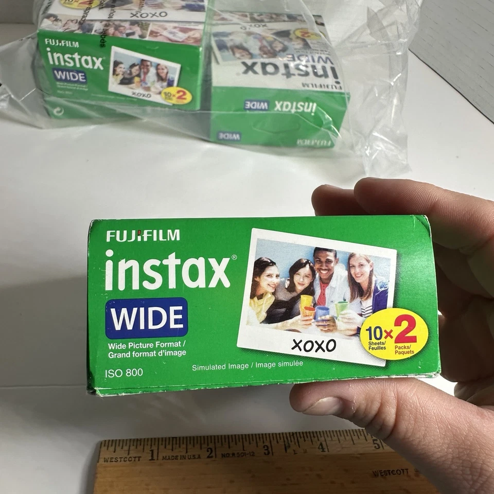 Fuji Film 16468498 Instax Wide Film Twin Pack X4 Covers 80 Sheets EXPIRED 1/2020 - Image 4 of 4