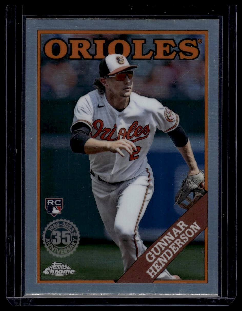 2023 Topps Chrome Update #88CU-8 Gunnar Henderson 1988 Topps Baseball 35th Anniv