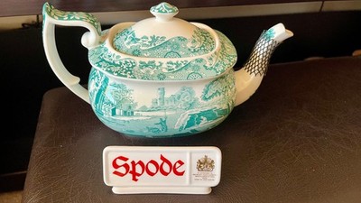 NEW Spode Green Italian FORTNUM & MASON Large Teapot