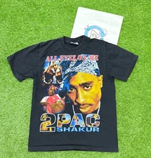 THE ROXX TUPAC DOUBLE SIDED RAP TEE LARGE
