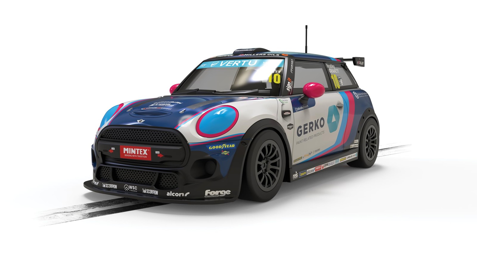Scalextric C7 – Mini Cooper Rallye – 1/32 – Slot Car Ancien – Occasion, Fonctionne