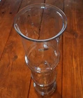Blenko 7727L Crystal Clear Glass Bamboo Floor Vase Don Shepherd 26" w/ Sticker