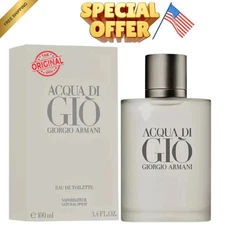Giorgio Armani Acqua Di Gio Men's Cologne EDT 3.4 fl. oz / 100 ml New Sealed