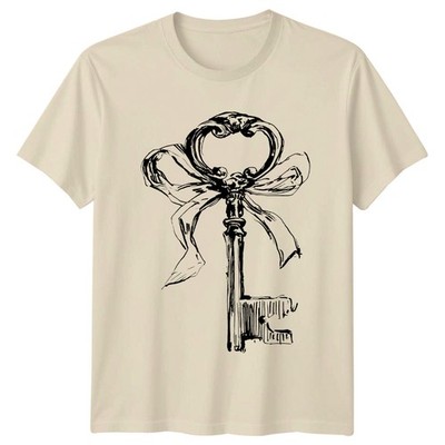Vintage verziertes Skelett Schlüssel Hand T-Shirt Mode Geburtstag Geschenk für Sie und Ihn