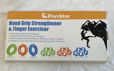 PNRSKTER Grip Strength Trainer & Finger Exerciser Set 6pc Silicone A020-1
