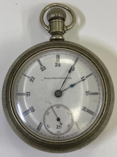 Antique Elgin Silveroid Pocket Watch, Pre-Owned, Doesn't Run (37-#18)