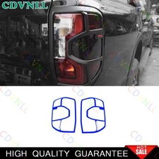 For Ford Ranger 2023-2024 Bright Blue Car Exterior  Rear Tail Light Lamp Trim 2*