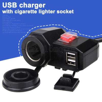 USB Charger Cigarette Lighter For Kawasaki VN Vulcan Classic Nomad Drifter 1500