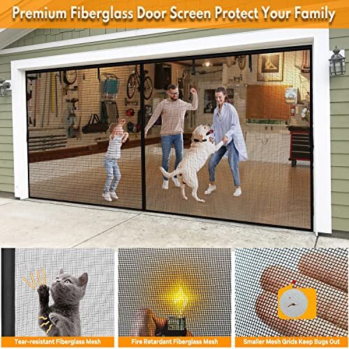 Toanel Garage Screen Doors for 2 Car Garage 16x7 ft Garage Door Screen Heavy D eBay