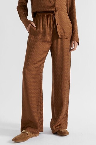SEED Jacquard Tie Pants Sz 10 In Spice, Wide Leg - Picture 2 of 9
