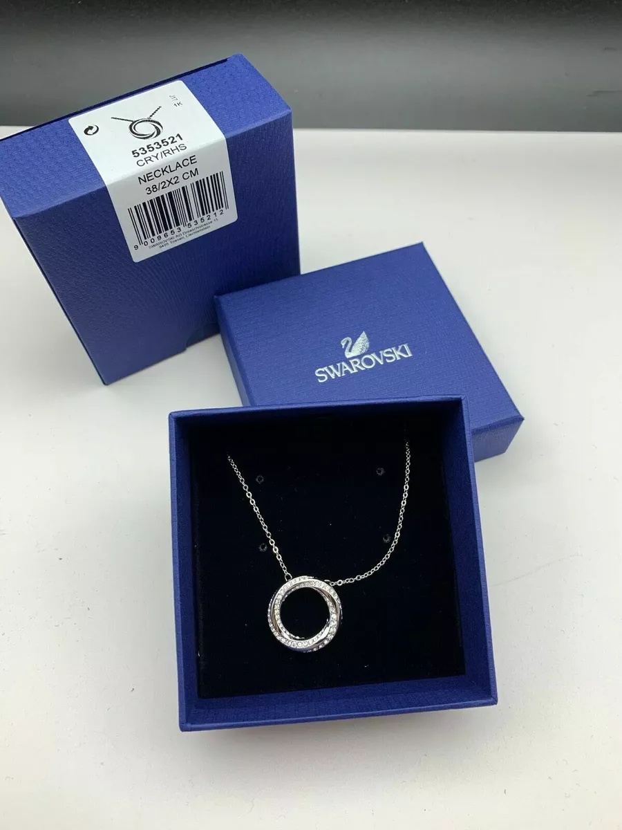 Swarovski Hilt Necklace White Rhodium plating Crystal Authentic 5353521