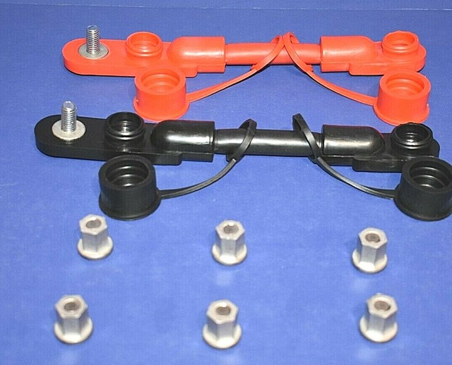 Pos Neg Overmolded 2 Battery Cable Harness & Nuts Freightliner RVs