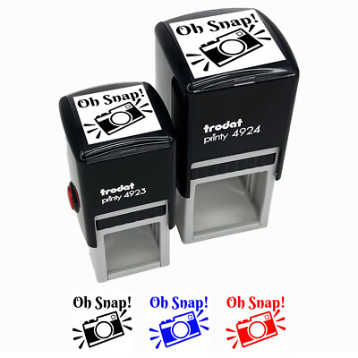 Oh Snap Camera Photography Self-Inking Rubber Stamp Ink Stamper