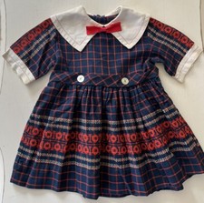 Vintage 3 Girl  s Dresses Plaid 60  s -80  s