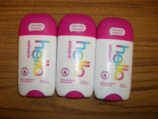 3-hello unicorn Deodorant 24 hr w/ shea butter 2.6 oz ea Vegan-Natural Fragrance