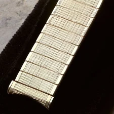 Vintage Accutron size linen link gold-filled 1960s NOS vintage watch band 17.3mm