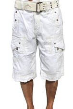 Original JETLAG Herren Cargohose Bermuda ORGANIC SANFORIZED mit Gürtel