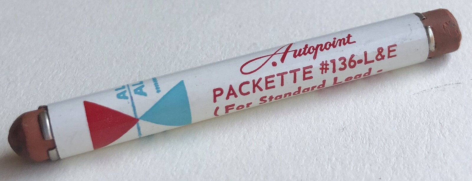 Vintage AUTOPOINT Mechanical Pencil Lead 18pk Aluminum Tube 1.1mm 1-3/8"  USA