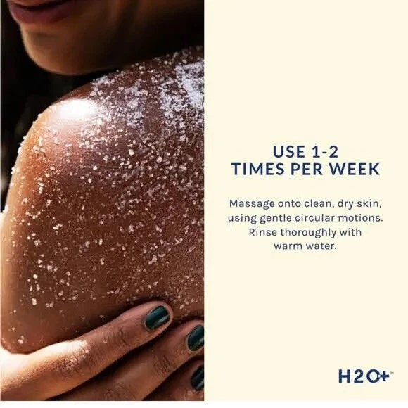 H2O+ 排毒白色粘土身体磨砂膏 8.5 盎司密封  — 第 4/4 张图片