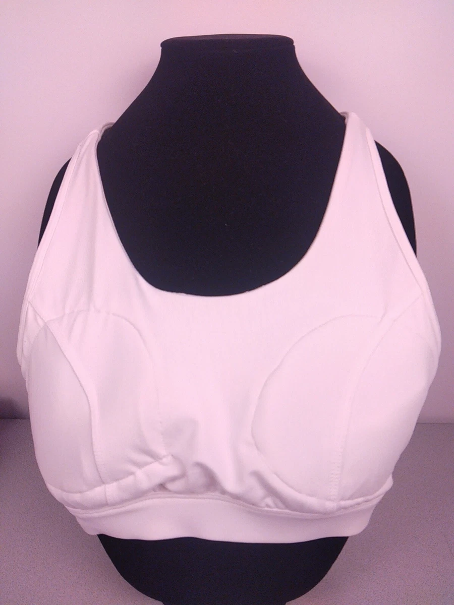 Tek Gear RN 73277 White Medium Support Pullover Wireless Sports Bra Size M  (42)