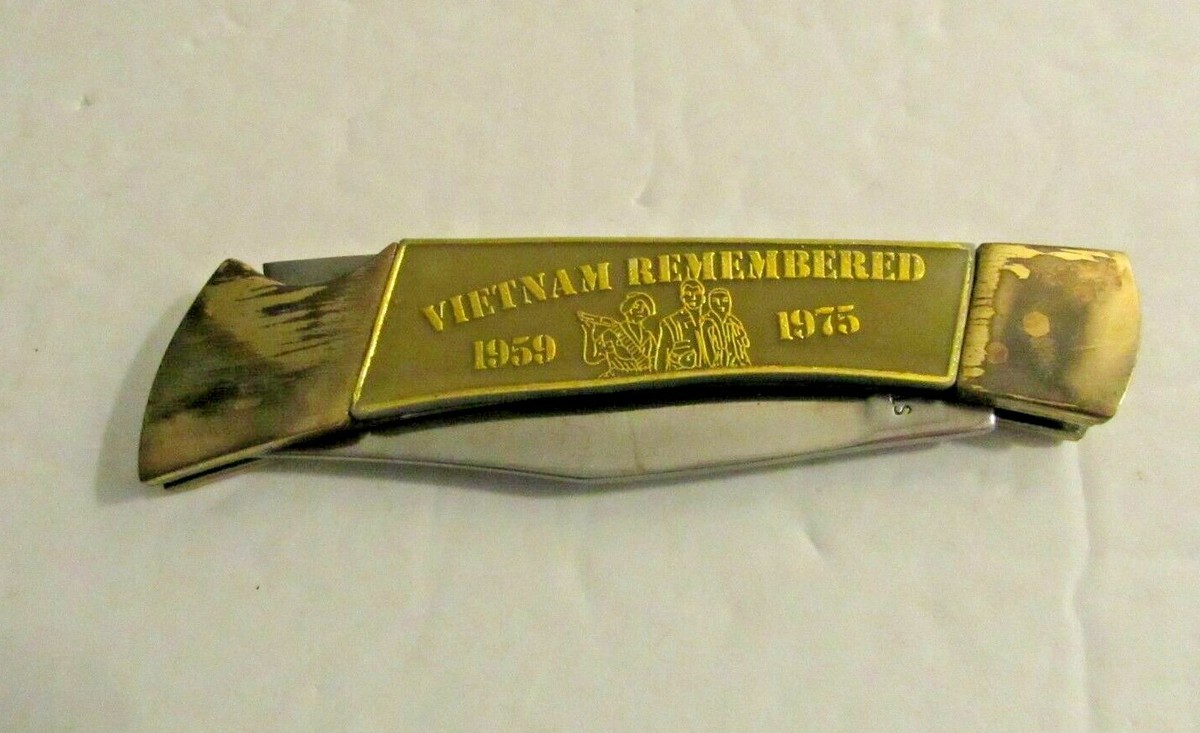 VINTAGE VIETNAM REMEMBERED 1959 1975 Lock Bock Knife # 08953 VINTAGE VIETNAM REMEMBERED 1959 1975 Lock Bock Knife # 08953