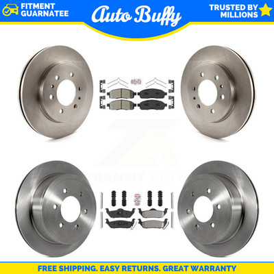 Front Rear Integrally Molded Pads And Disc Brake Rotors Kit For Ford F-150