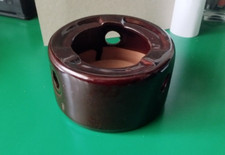 Posacenere artigianale SIGARO TOSCANO CERAMICA smaltata Marrone pesante Anni '70