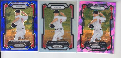 3 - 2024 Prizm JONATHAN PAPELBON Silver + Blue Cracked Ice + Pink Ice #214