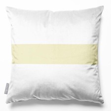 Luxury Designer Eco-Velvet Filled Cushion 1 Stripe Horizontal Large Extra Large