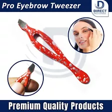 Professional Eyebrow Tweezers Slant Tip Precision Hair Tweezer for Men & Women