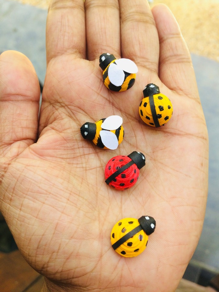Paper Quilling Insects Paper Quilling lady bugs mixed types, mixed colours 75 lot | eBay