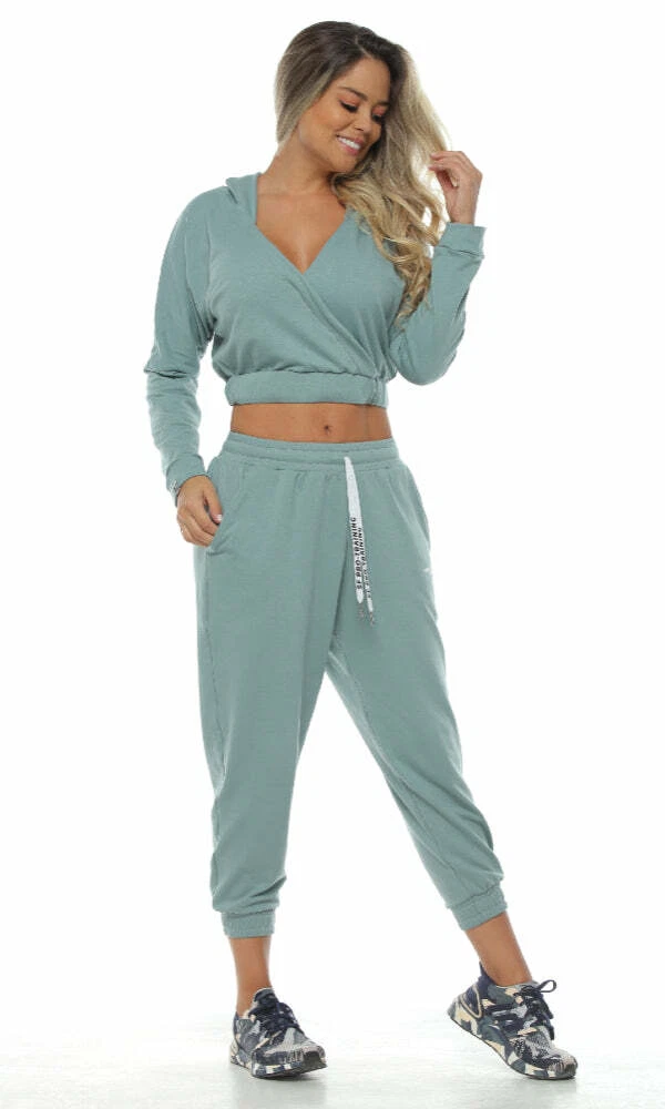 Cropped hoodie 2025 and jogger set