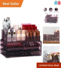 Elegant Purple Stackable Drawer Organizer for Nursery and Makeup Essentials