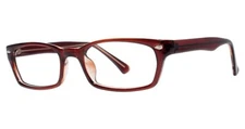 MODERN OPTICAL HERITAGE UNISEX PLASTIC EYEGLASSES 50-19-140 BROWN W/ SOFT CASE