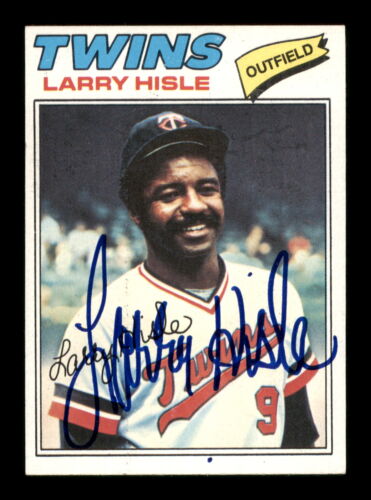Larry Hisle Autographed Signed 1977 Topps Card #375 Minnesota Twins SKU #205142 - Picture 1 of 2
