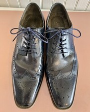Stacy Adams Tinsley Wingtip Oxford Shoes 12 M Cobalt  Navy Lace Up 25092-468