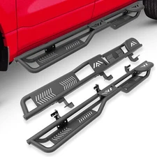 For 2010-2024 Dodge Ram 2500 & 3500 Crew Cab Two Raised Step Side Running Boards