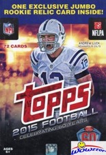 2015 Topps Football HUGE Factory Sealed 72 Card Hanger Box-JUMBO ROOKIE RELIC