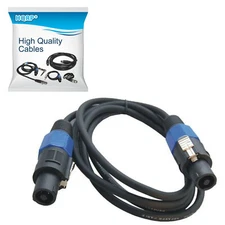6ft Speakon to Speakon (M/M) Cable for Pyle Speaker, Pro Series Power Amplifiers