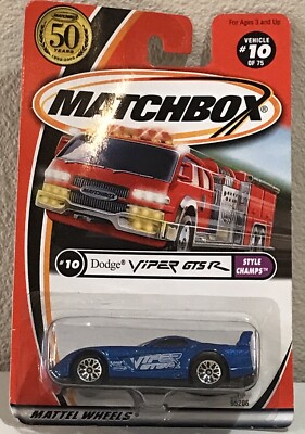 2001 Matchbox Style Champs 10/75 Dodge Viper GTS R Metallic Blue NEW