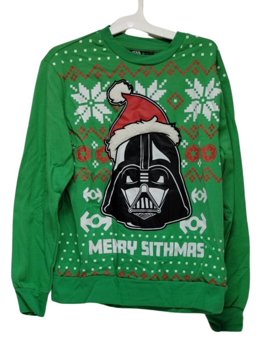 NWT Star Wars Merry Sithmas Darth Vader Sweatshirt Green Medium Christmas