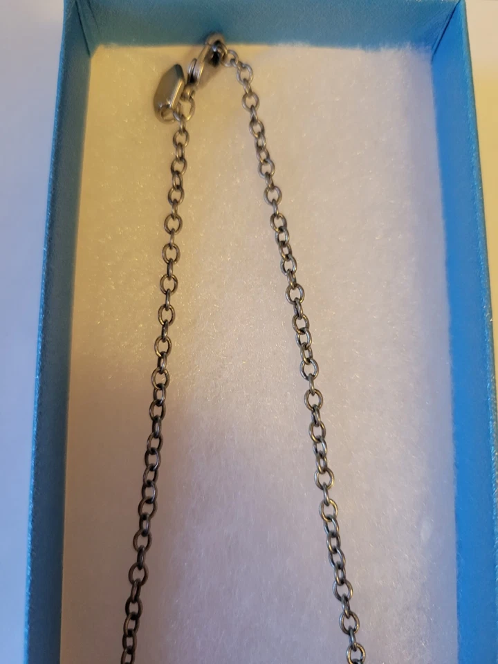 Colar aglomerado preto cristal Touchstone da Swarovski, diamante preto, prata Ni - Imagem 3 de 4