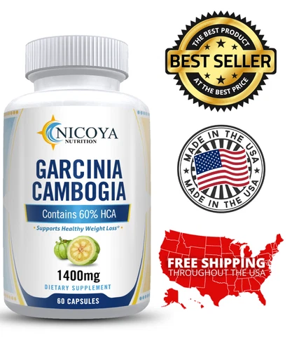 Garcinia Cambogia 60% HCA- Weight loss & Natural Carb Blocker   1400mg  60CT