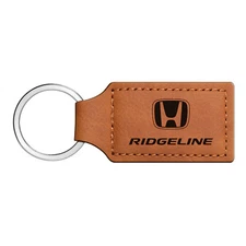 Honda Ridgeline Rectangular Brown Leather Key Chain Key-Ring