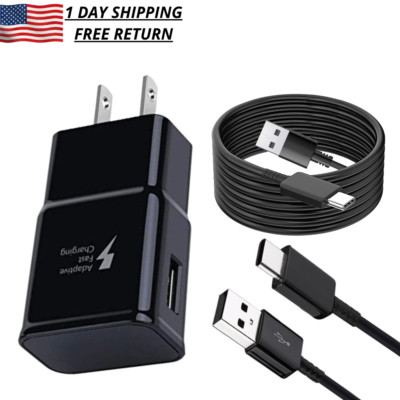 For Android Samsung Phone Adapter Fast Charger Type C With Charging Cable Cord