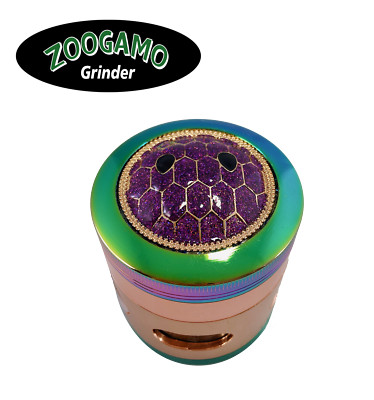 (3 Color) 4 Piece Crystal Bling Snake Aluminum 2.5  Spice Herb Grinder Crusher